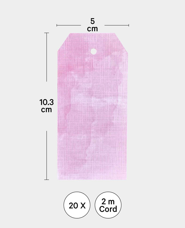 Geschenkanhänger Aquarell Optik, Pink, 5 x 10.3 cm, 20 Stk.