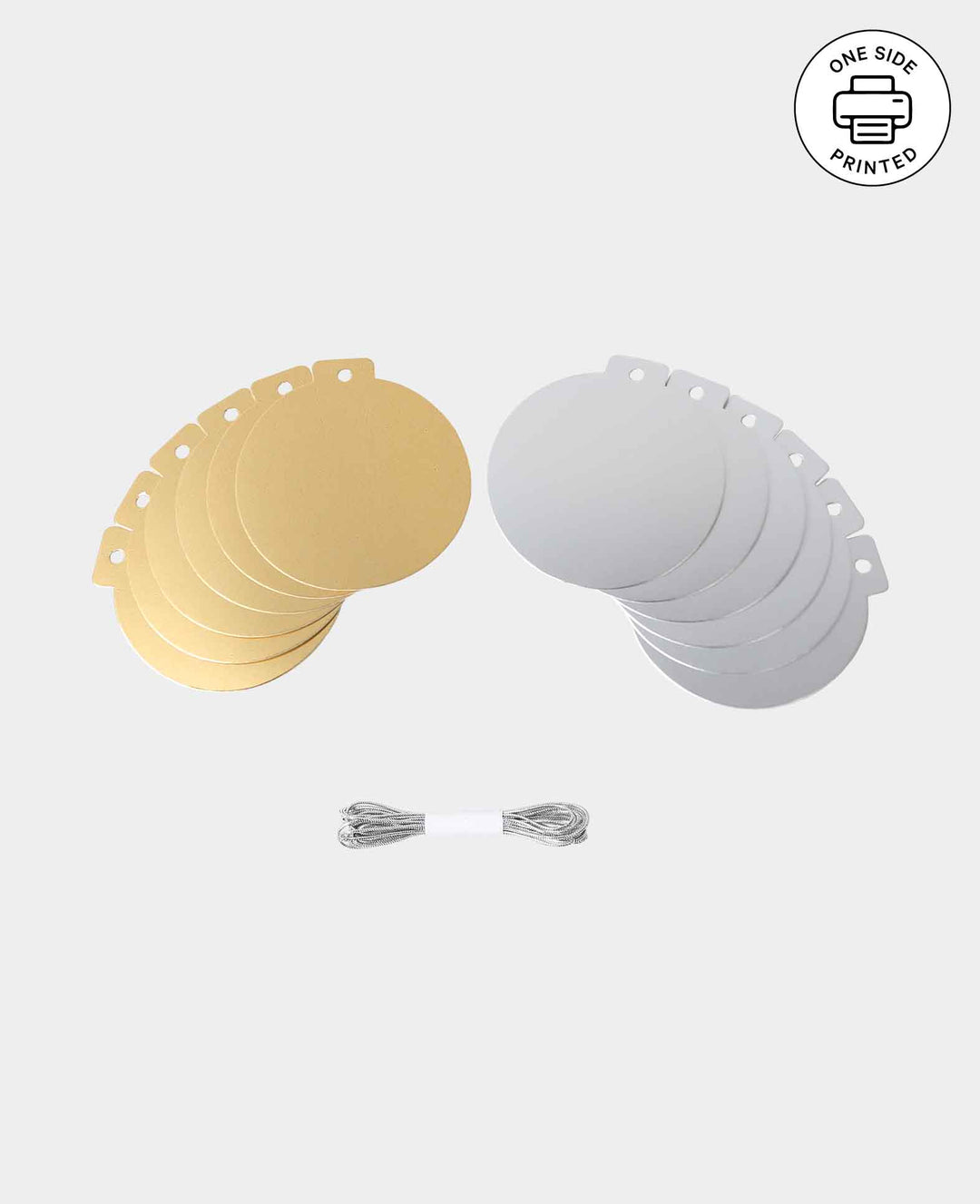 Geschenkanhänger X-mas Set IV, Weihnachtskugeln in Gold und Silber, ø 6 cm, 12 Stk.