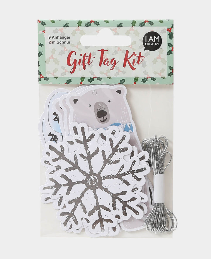 Gift Tag Kit, Schneeflocke, Eisbär &amp; Pinguin, 9 Stk.