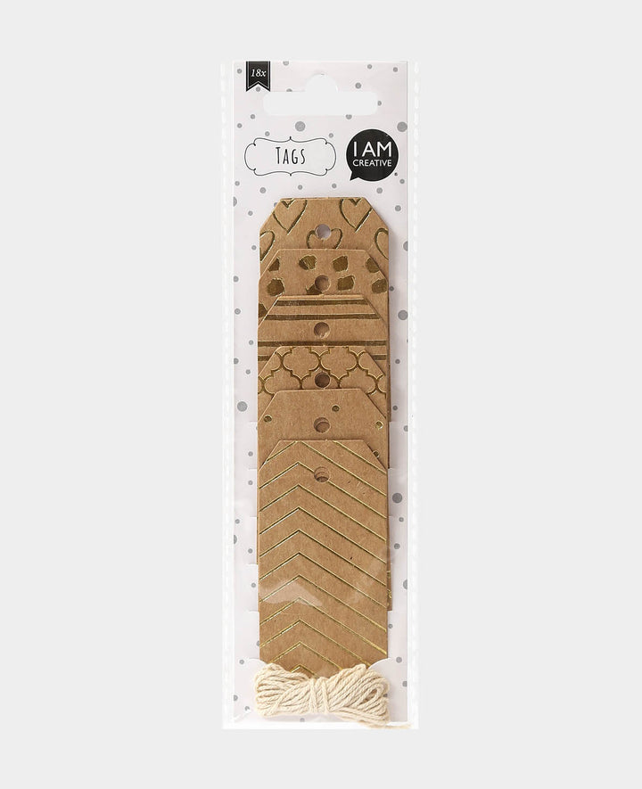 Tags,natur/gold,18 S.u.2 m Schnur