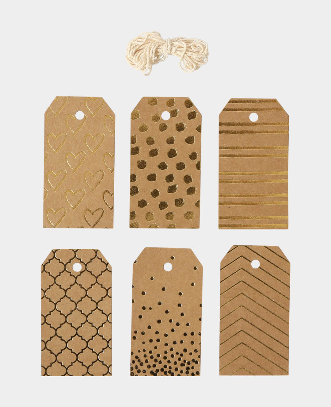 Tags,natur/gold,18 S.u.2 m Schnur