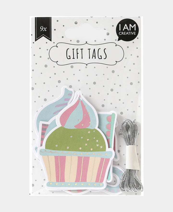 Gift Tag, Cupcake, 9 pcs.