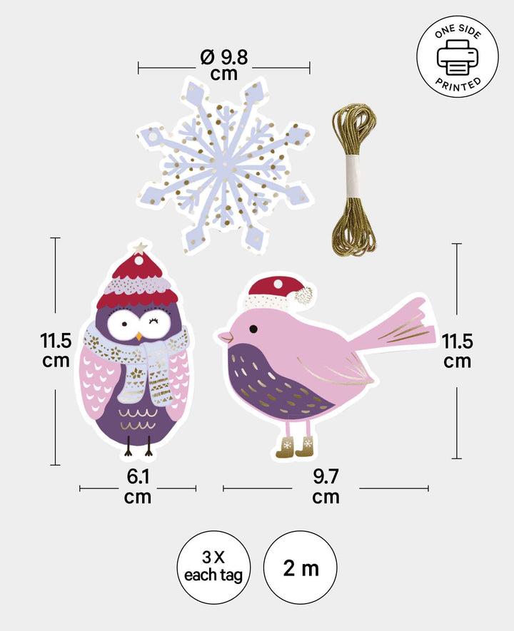 Geschenkanhänger X-Mas XIV, 9 Stk.