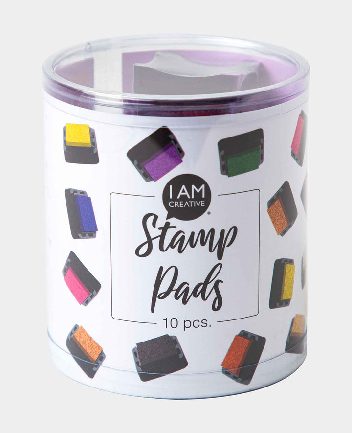 Ink Pad Set, Primary Colors, 3 x 3 cm, 10 pcs.