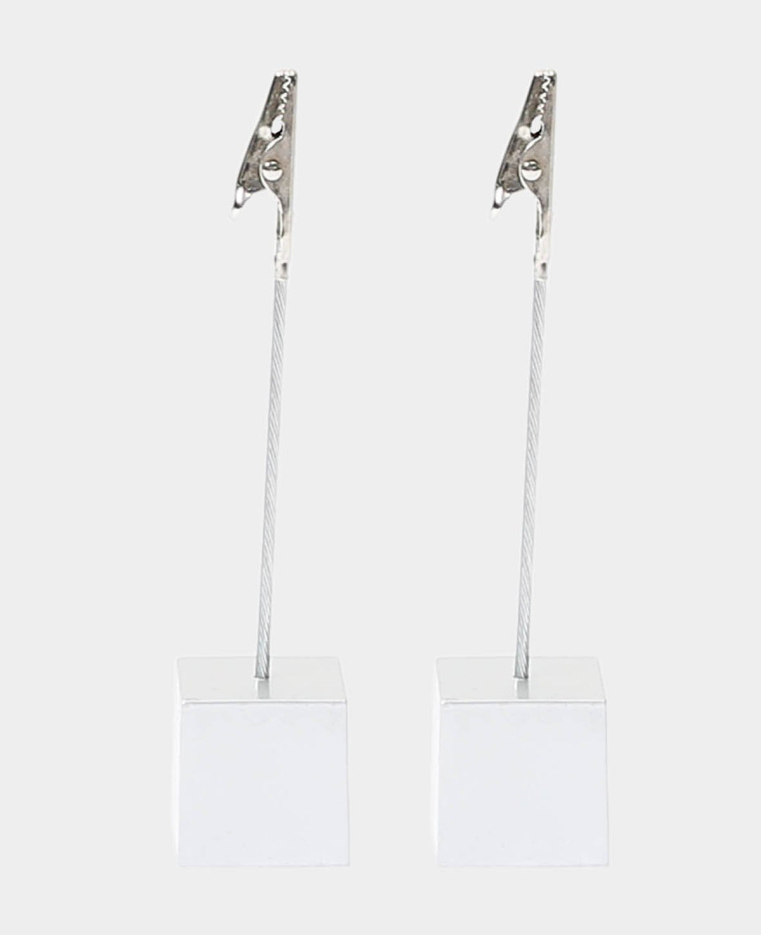 Alligator Clip with Base, Alligator Clips for Card and Photo Holders with Silver Stand, 25 x 25 x 12 mm, 2 pcs.