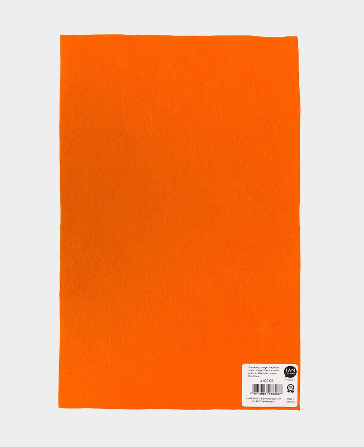 Filz, Orange, 20 x 30 cm x 1 mm, 1 Stück