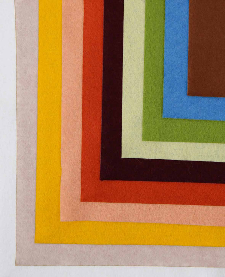 Filz Set, 20 x 30 cm x 1 mm, 10 Stk. Pastellfarben