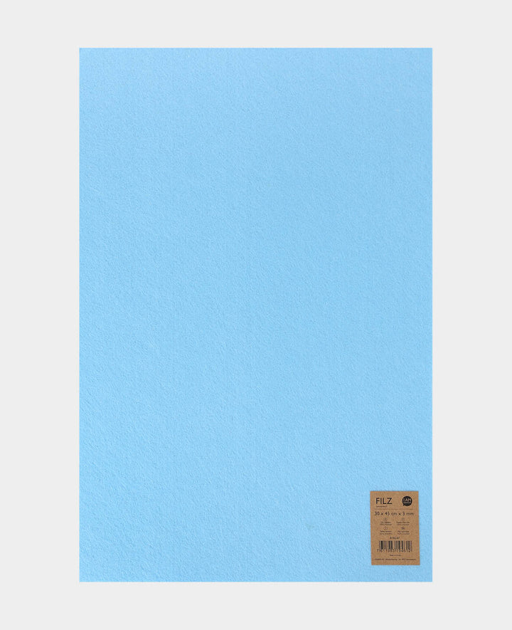 Filz, Hellblau, 30 x 45 cm x 3 mm, 1 Stück