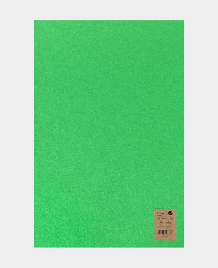 Filz, Grasgrün, 30 x 45 cm x 3 mm, 1 Stück