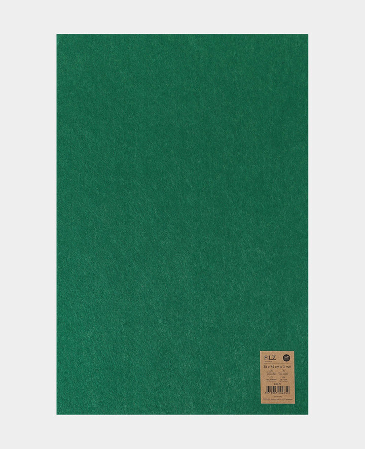Felt, fir green, 30 x 45 cm x 3 mm, 1 piece