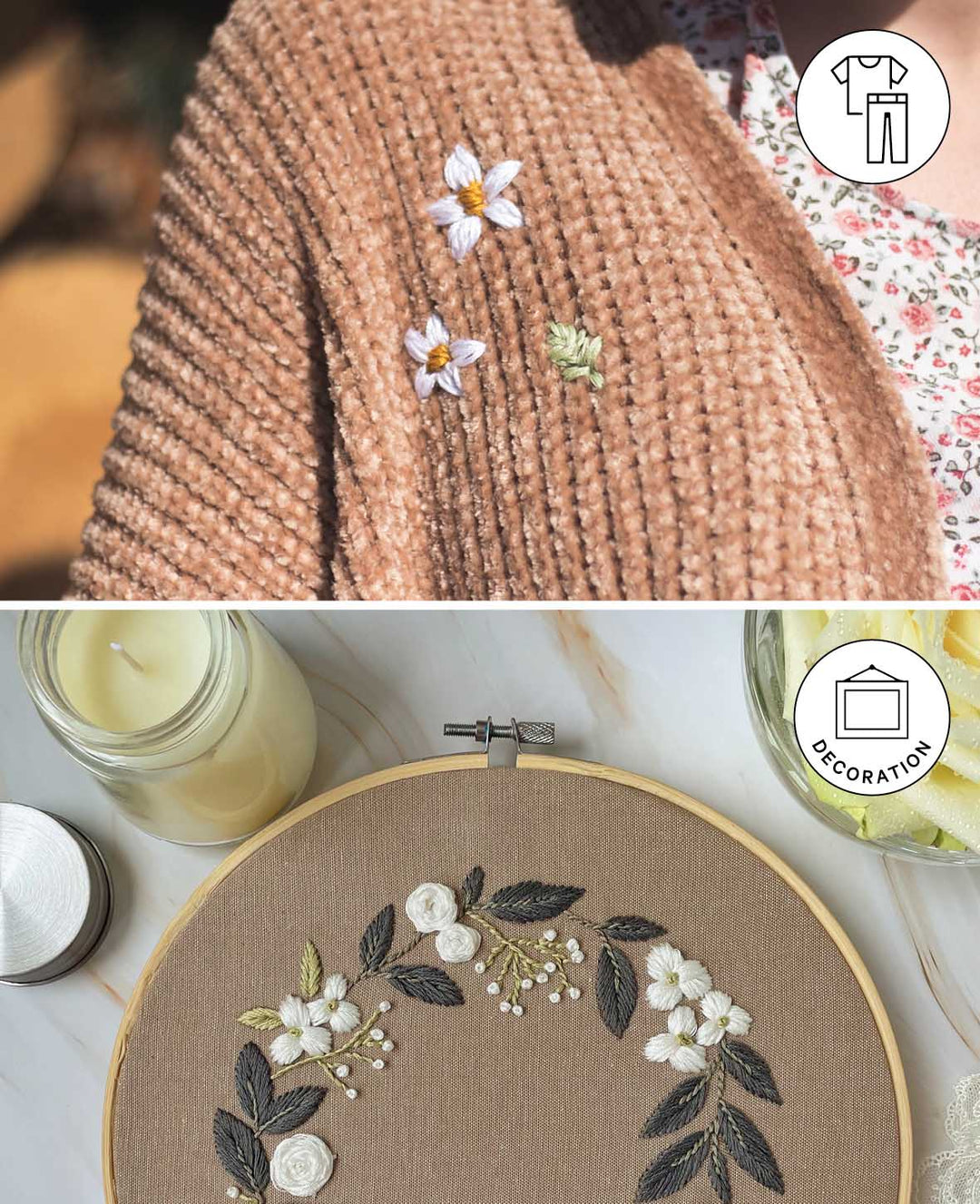 Fils à broder tons pastel, ø 1 mm x 8 m, fils à broder en polyester et coton pour la broderie, le crochet, le nouage, le tressage ou le bricolage, multicolore, 12 pièces