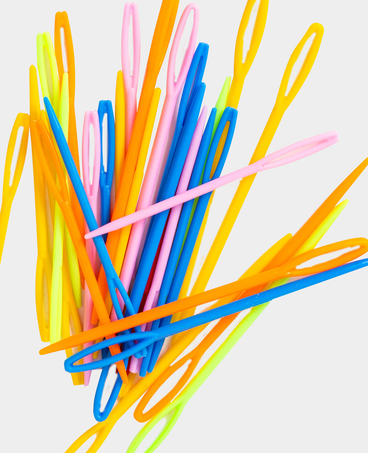 Sticknadeln, Kunststoff-Nähnadeln für Anfänger, Bunt, 20 Stk. x 7 cm &amp; 10 Stk. x 9 cm
