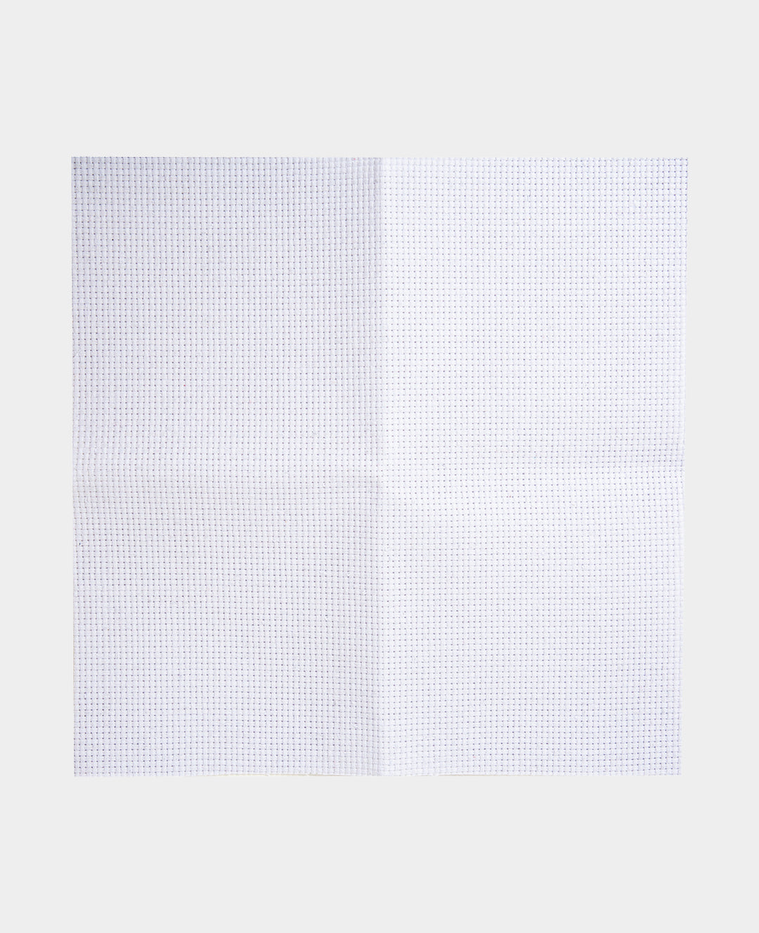 Stoff zum Sticken, 25 x 25 cm, 11ct, Zählstoff aus Polyester zum Besticken mit bunten Garnen, Weiss