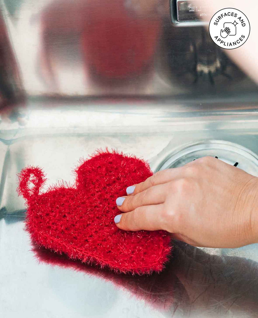 Scrubbi, fil à crocheter et à tricoter pour éponges à vaisselle, orange, 50 g, 90 m