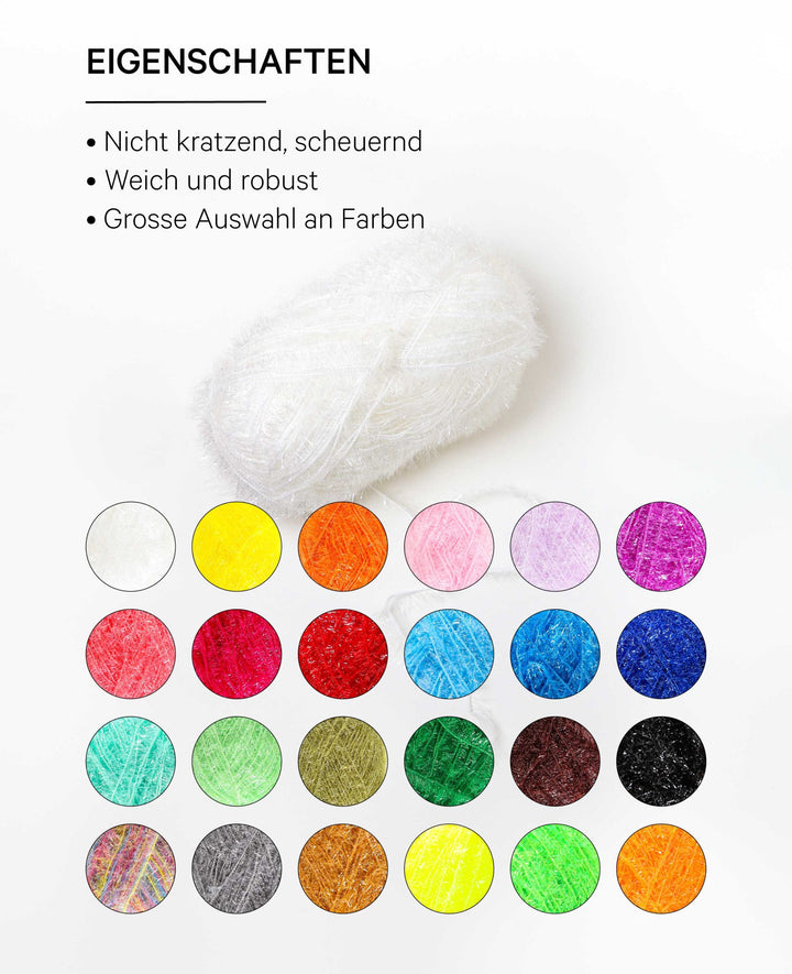Scrubbi, Garn zum Häkeln &amp; Stricken von Spülschwämmen, weiss, 50 g, 90 m