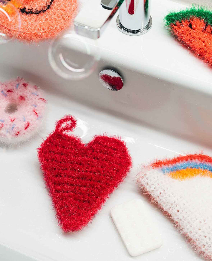 Scrubbi, Garn zum Häkeln &amp; Stricken von Spülschwämmen, gelb, 50 g, 90 m