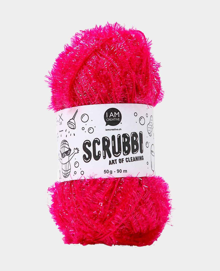 Scrubbi, Garn zum Häkeln &amp; Stricken von Spülschwämmen, pink, 50 g, 90 m
