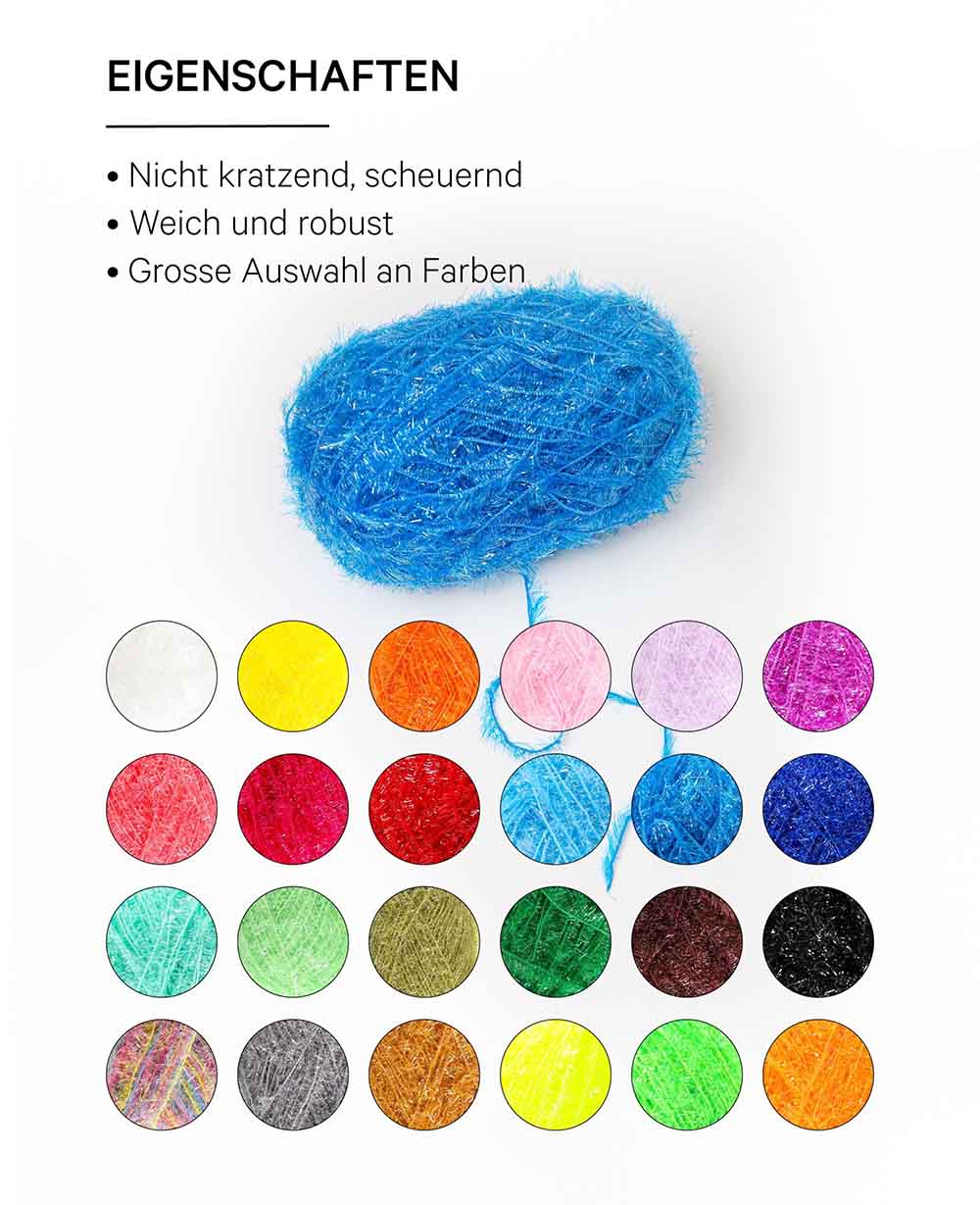 Scrubbi, fil à crocheter et à tricoter des éponges de vaisselle, bleu, 50 g, 90 m