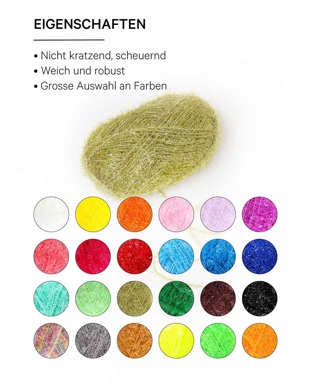 Scrubbi, Garn zum Häkeln &amp; Stricken von Spülschwämmen, olivegrün, 50 g, 90 m