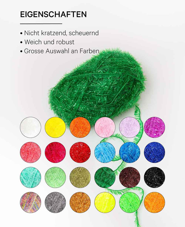 Scrubbi, fil à crochet et à tricoter pour éponges à récurer, vert, 50 g, 90 m
