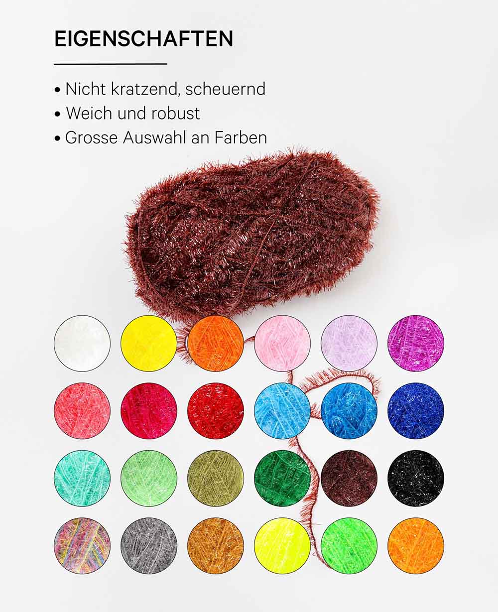 Scrubbi, Garn zum Häkeln &amp; Stricken von Spülschwämmen, braun, 50 g, 90 m