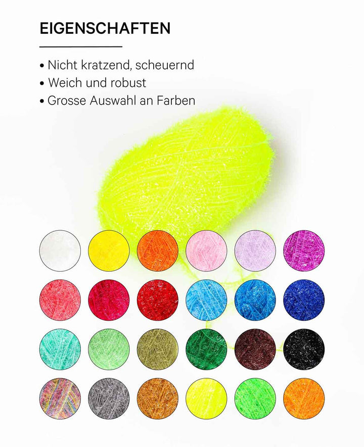 Scrubbi, yarn for crocheting &amp; knitting dish sponges, neon yellow, 50 g, 90 m