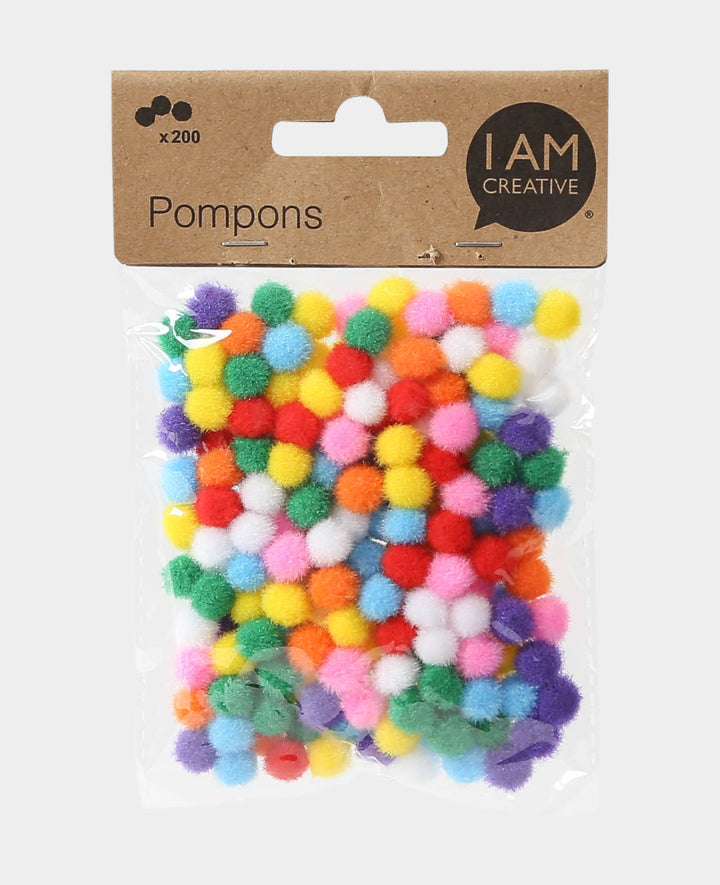 Pom-poms ø 10 mm, assorted