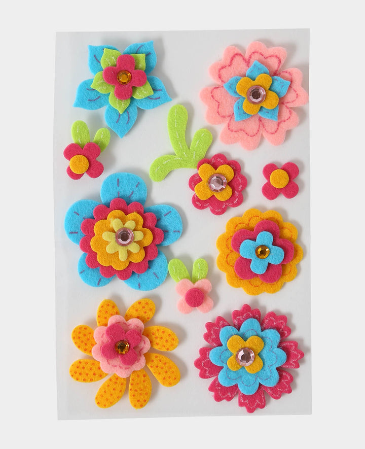 Filzsticker Blume, ø 1.5 - 4.5 cm, 10 Stk.