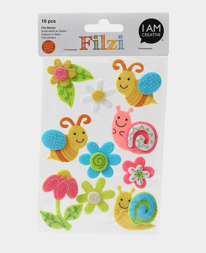 Filzsticker Biene, ø 3 - 5 cm, 10 Stk.