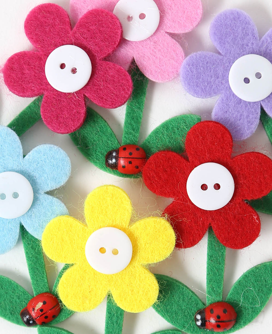 Filzsticker Blume, ø 4.5 - 6.5 cm, 6 Stk.