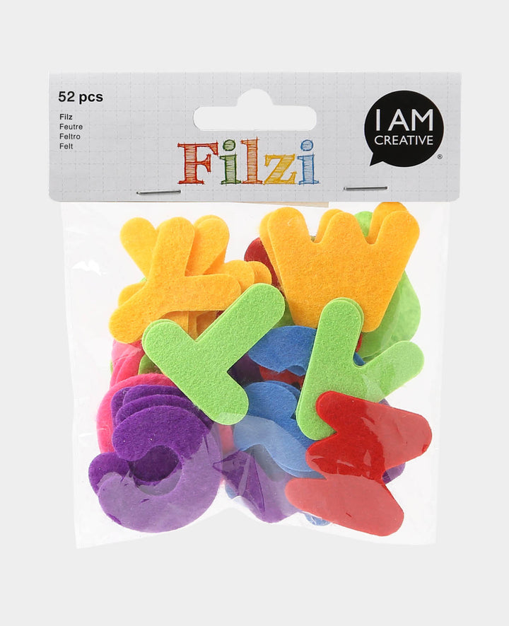 FILZI Alphabet, Filzsticker mit 3 D Optik, selbstklebend, 5 cm, 52 Stk.