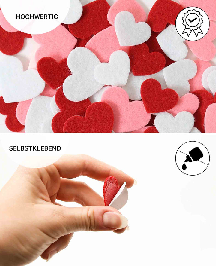 Filzsticker Gesichter, ø 3 - 5.5 cm, 12 Stk.