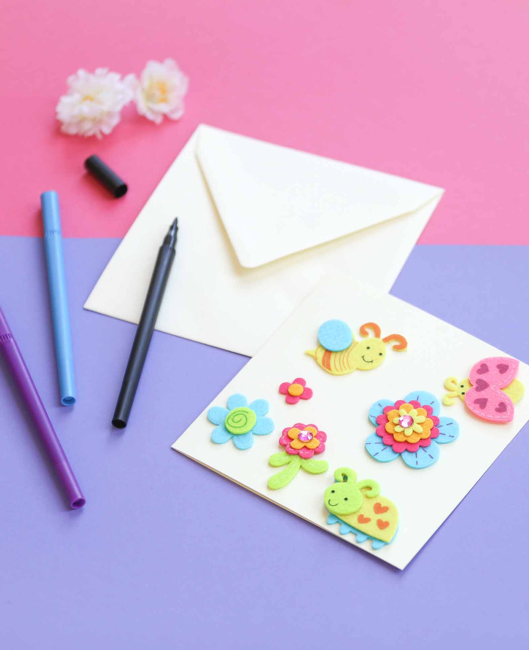 FELT Stars, felt stickers with 3D look, self-adhesive, ø 3 cm, 27 pcs.
