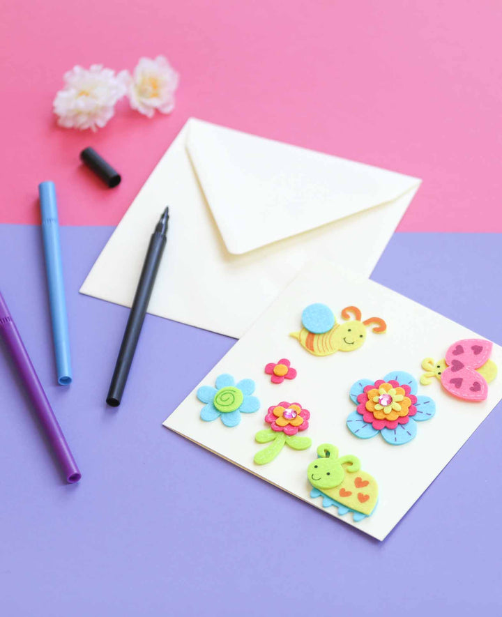 Felt stickers ladybug, ø 3 - 5 cm, 12 pcs.