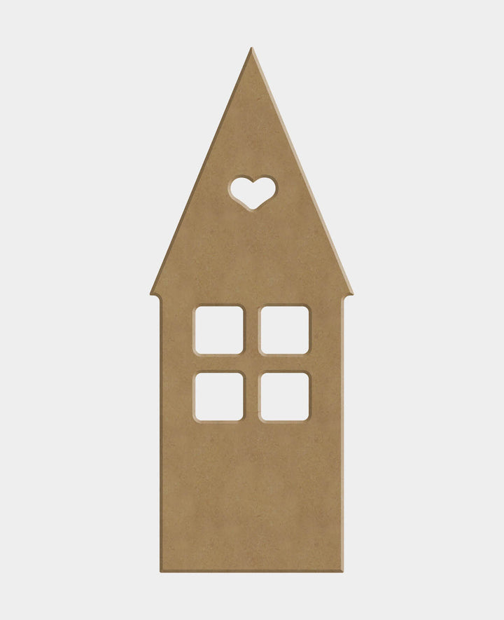 MDF Decorative Large House, 7 x 0.5 x 18 cm, Brown, 1 pc.