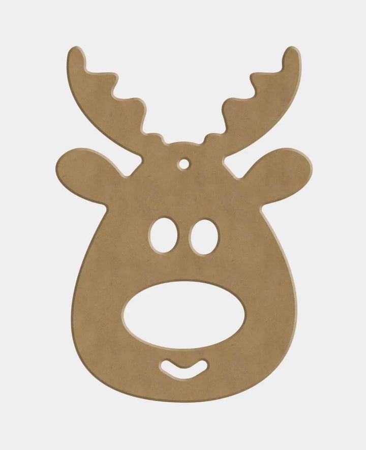 MDF Deer Head Decoration 10.5 x 15.5 cm, Brown, 1 pc.