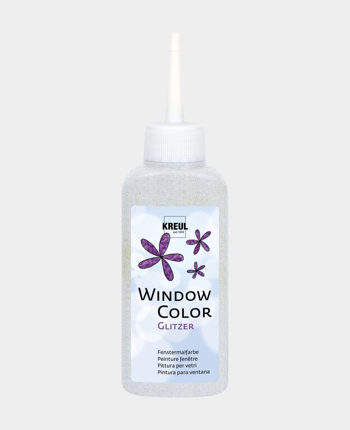 KREUL Window Color Glitter, Silver, 80 ml