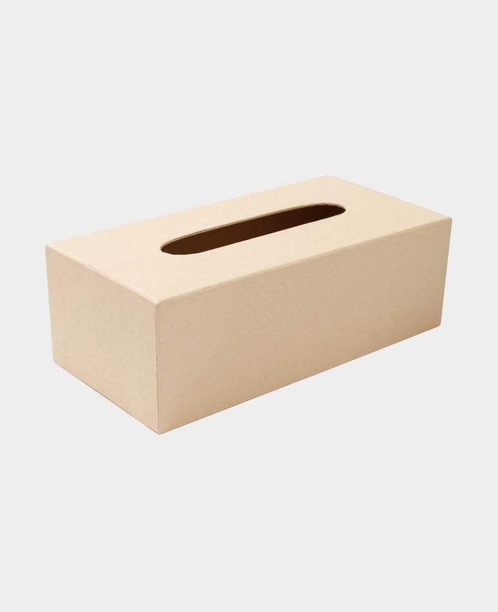 Boîte à mouchoirs en carton-pâte, marron, 24 x 8 x 12 cm