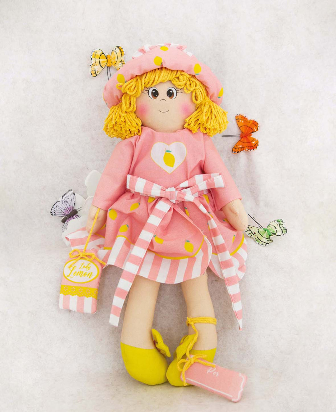Stoff für Puppe Lady Lemon, 100 x 70 cm, Rosa, 1 Stk.