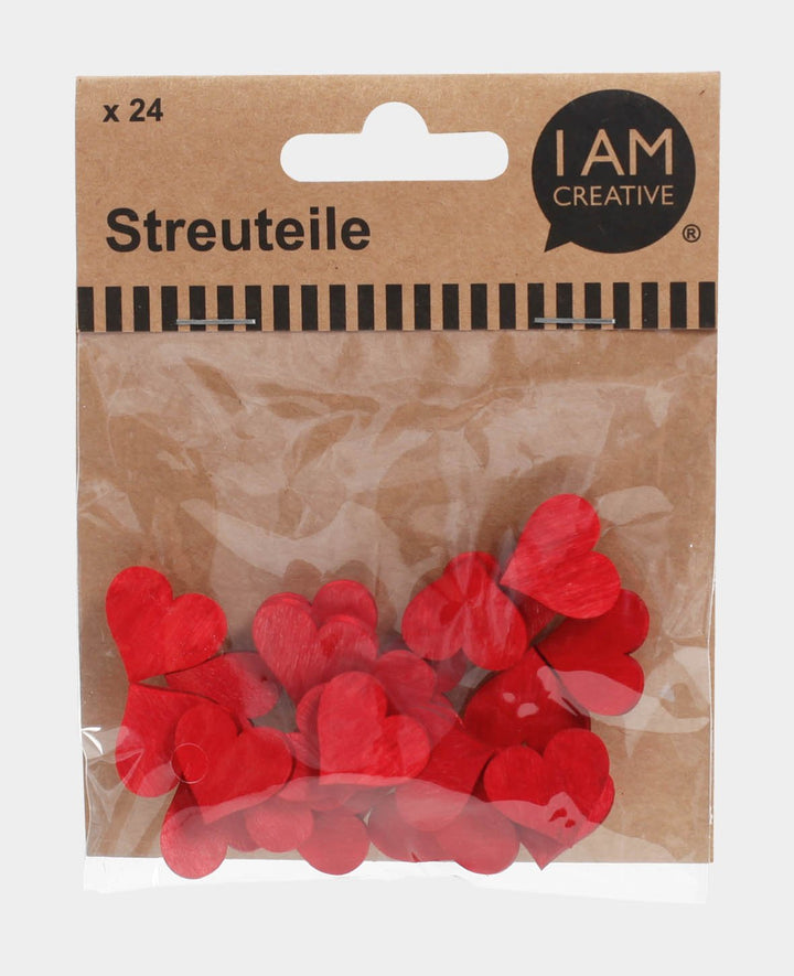 Scattering Decorations Heart Red, 24 pcs.