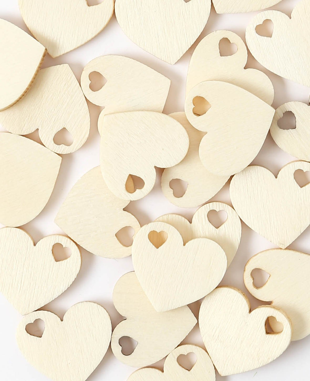 Scatter Pieces, Heart I white, 2cm/24pcs