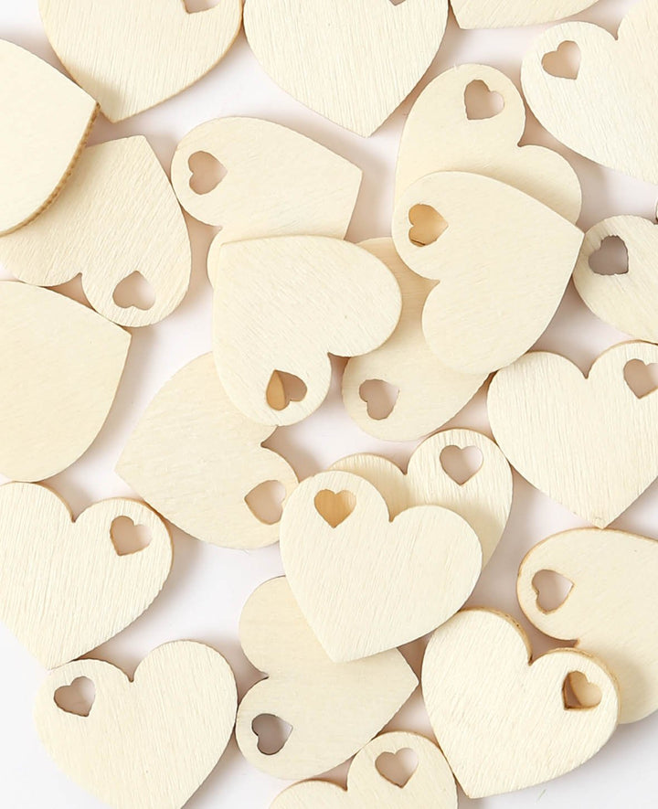Scatter Pieces, Heart I white, 2cm/24pcs