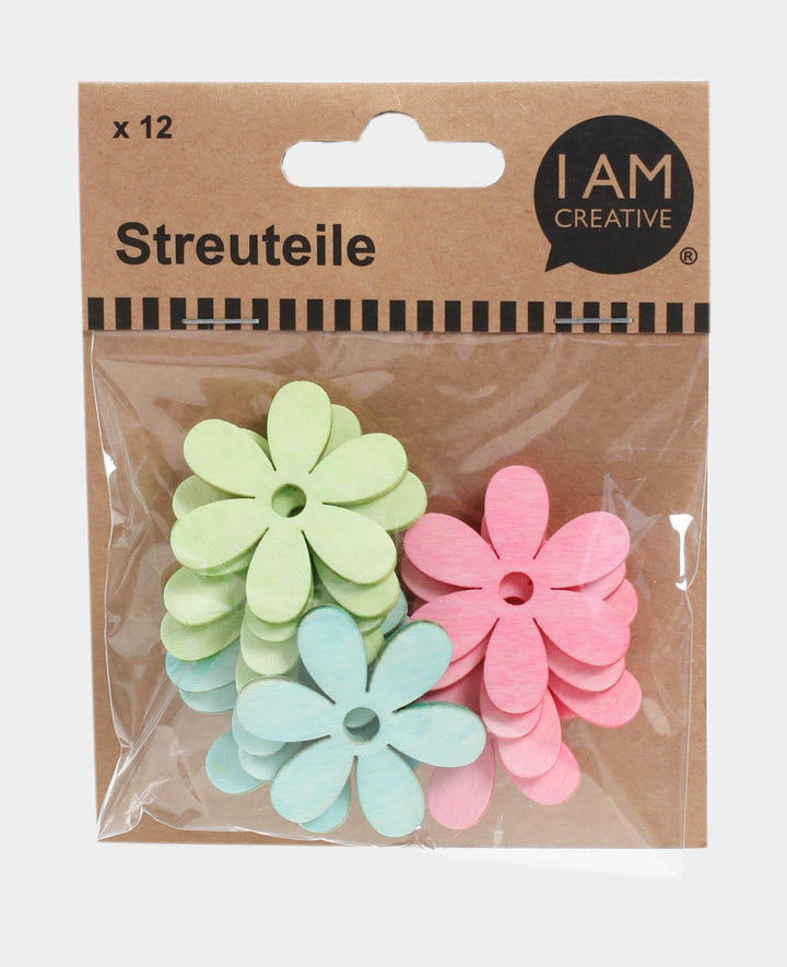 Streuteile Blume pastell, 12 Stk.
