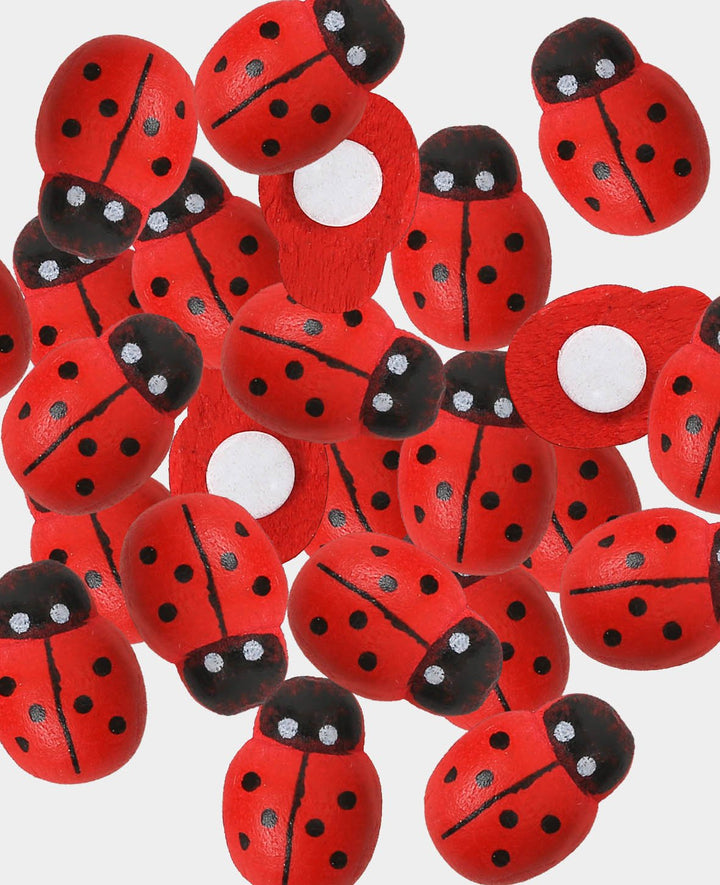 Mini Marienkäfer, Rot, ø 19 mm, 24 Stk.
