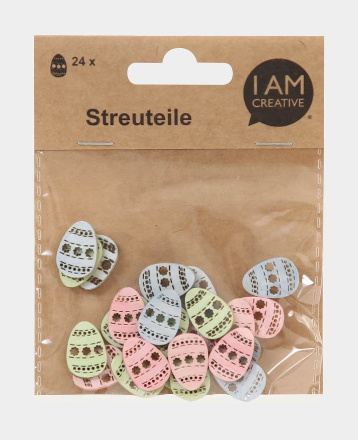 Streuteile Ostereier, Bunt, 2 cm, 24 Stk.