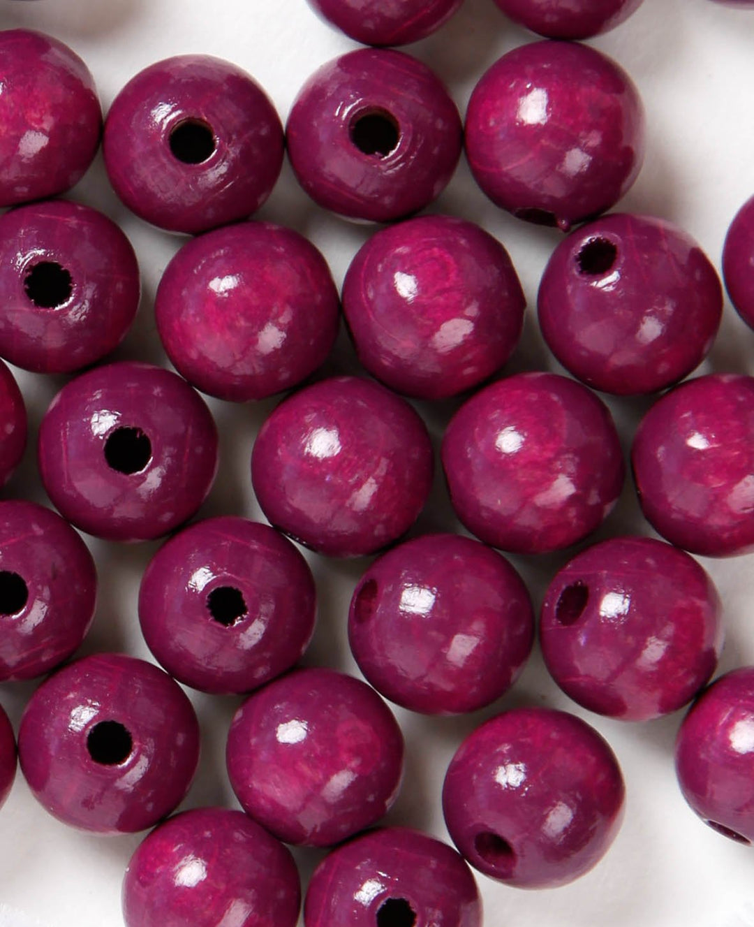Wooden beads ø 12 mm bordeaux, 35 pcs.