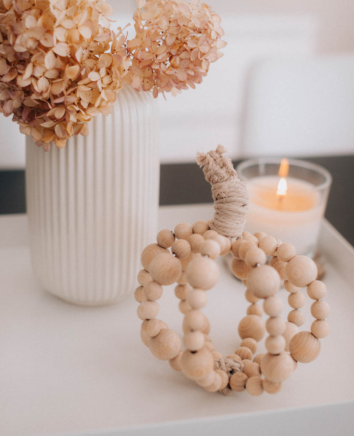 Unfinished Wooden Beads, Ø 25 mm, with Ø 5 mm Hole, Natural, 5 pcs.