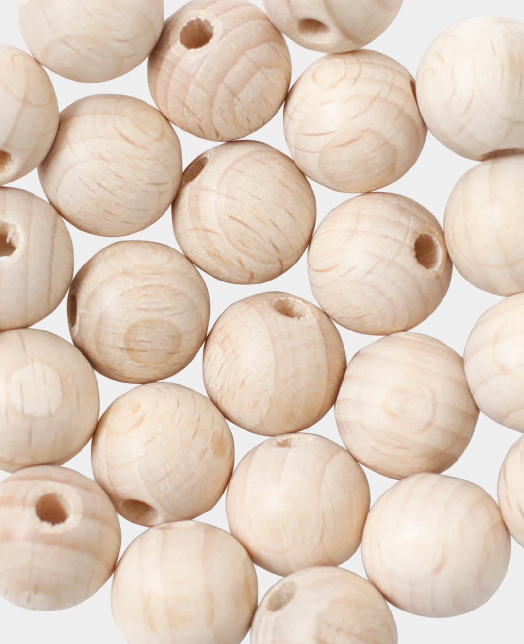 Raw wooden beads, drilled, ø12mm, 500 pcs.