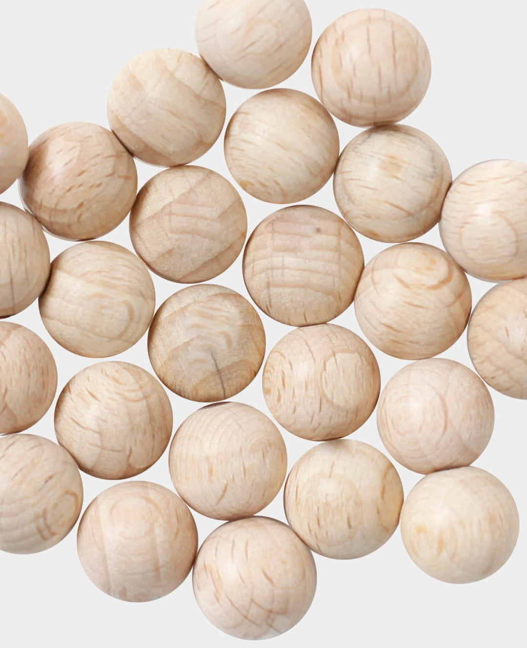 Raw Wooden Beads, Ø 10 mm, Natural, 25 pcs.