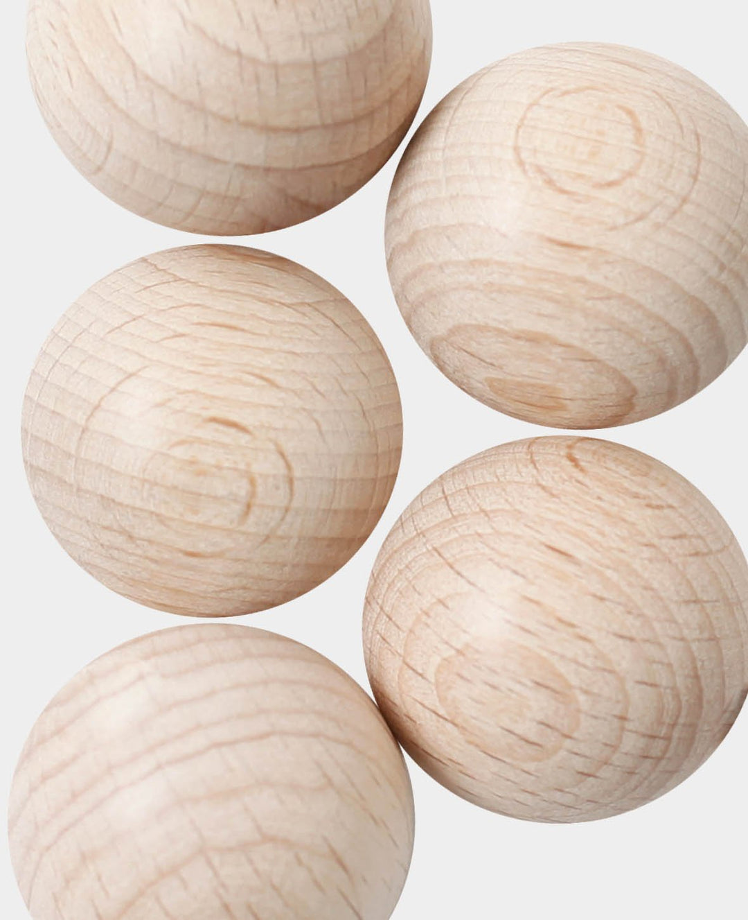 Perles en bois brut Ø 25 mm, naturel, 5 pces.